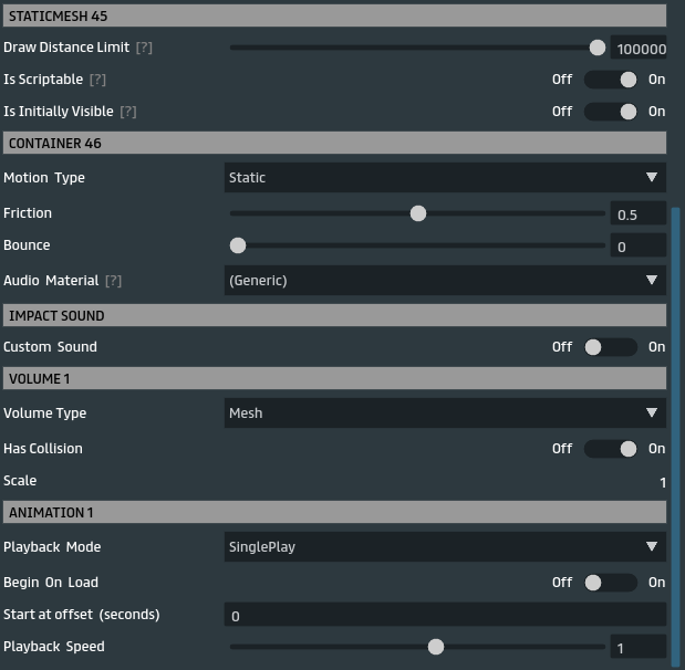 initial bottle settings