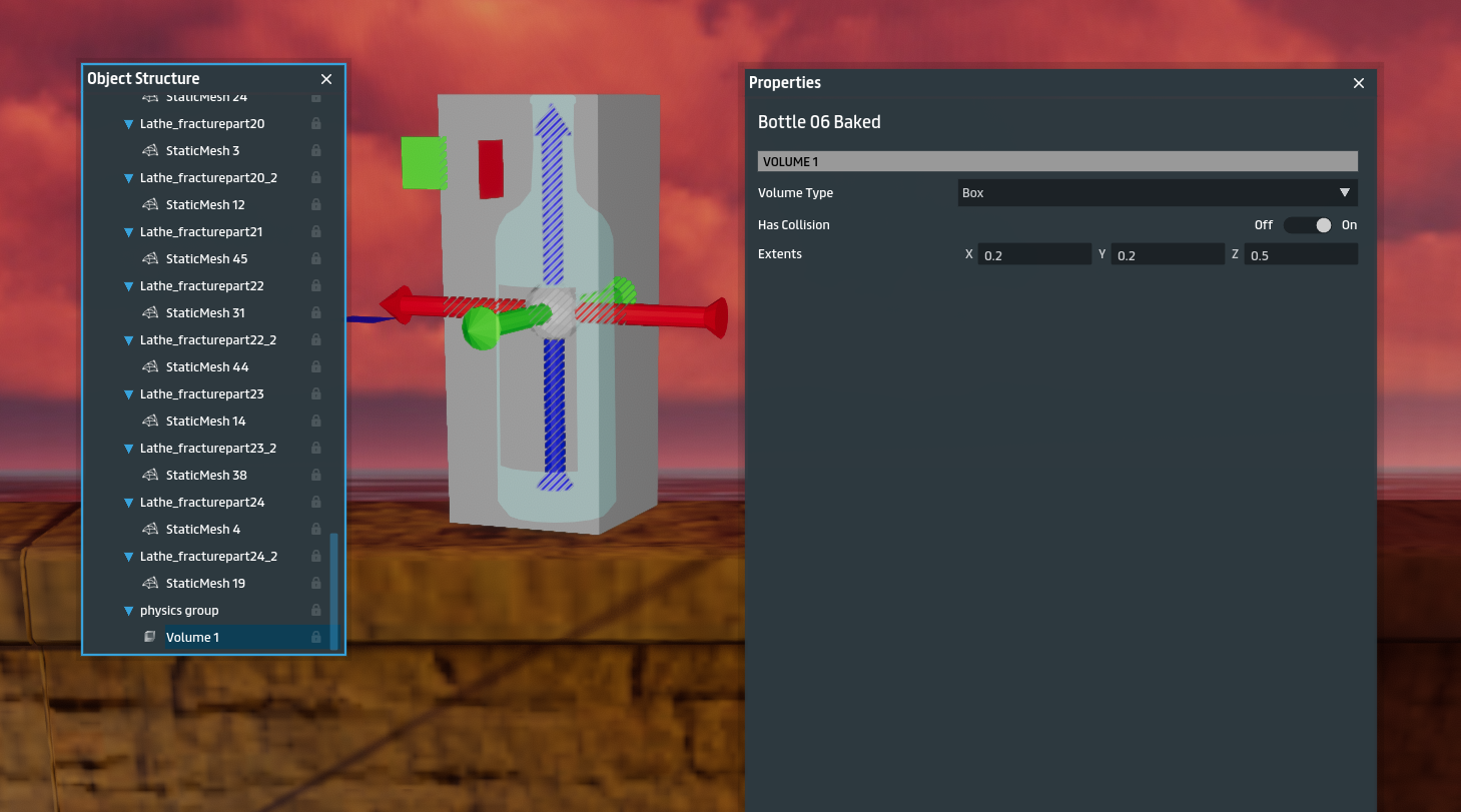 bottle volume settings