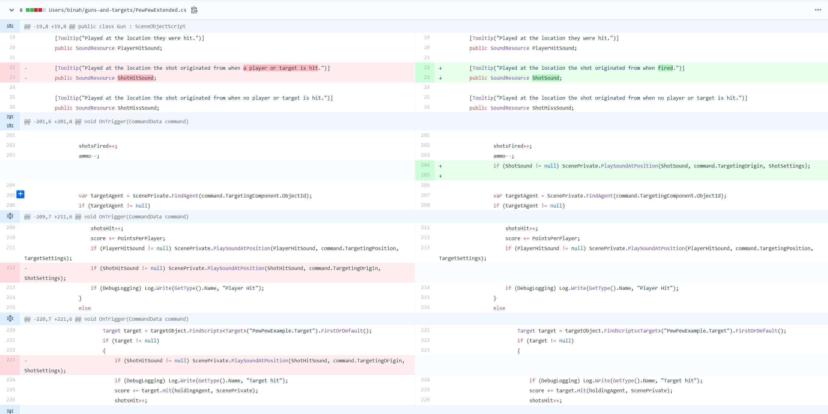 script sound changes