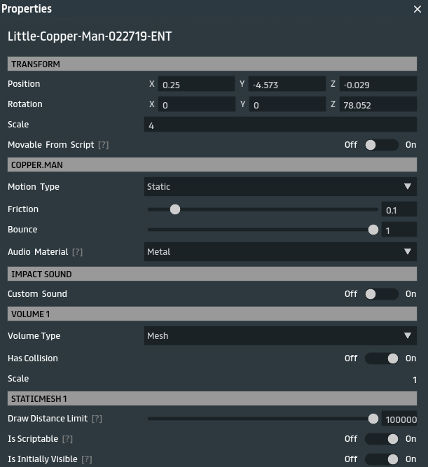Quest giver property settings